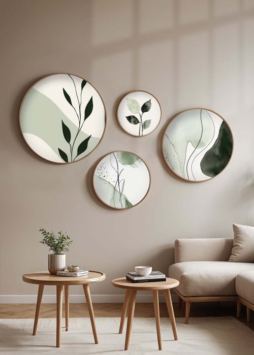 Wallity Huhu297 Conjunto de 4 Pinturas Decorativas en MDF Enmarcado Wallity Huhu297 Conjunto de 4 Pinturas Decorativas en MDF Enmarcado